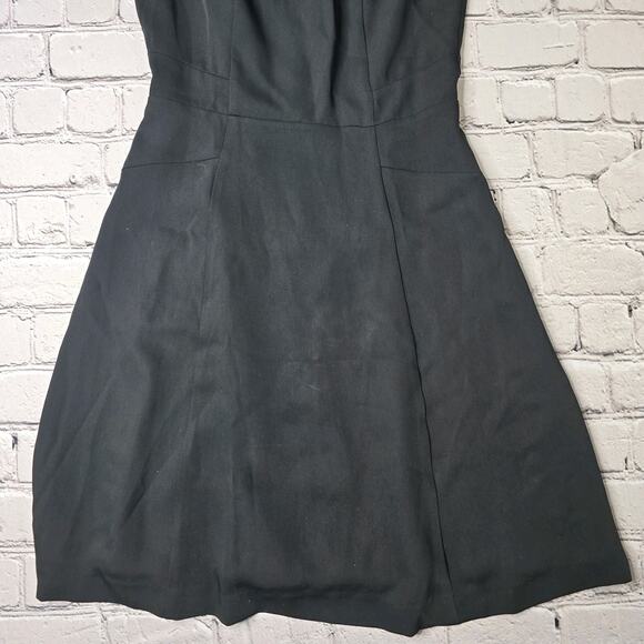 HM A-Line Black Defined Waist Lined Dress New Size US 8 - Picture 3 of 12